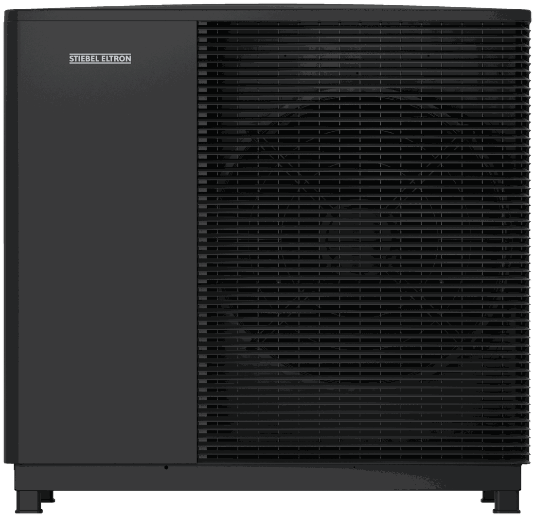 Außeneinheit der Stiebel Eltron WPL-A 10.2 Plus HK 400 in Schwarz